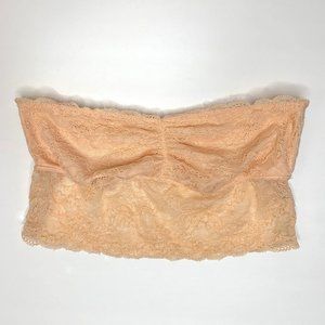 Victoria’s Secret PINK Peach Lace Bandeau Bralette Sz M‎